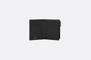 Vertical Compact Card Holder • Black Dior Oblique Jacquard