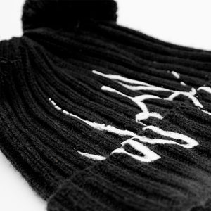 Rebel Pom Pom Beanie - Onyx