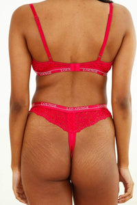Silk Balcony Bra (Set) - Scarlett