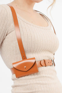 Leather Slim Envelope Harness Bag
