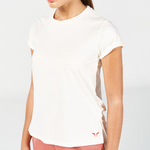 Core Wild Print Back Tee - Pearl White