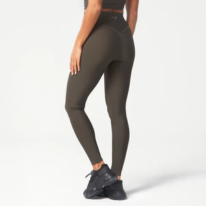 Code Ribbed Leggings 27" - Khaki