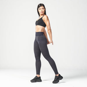 Infinity Stripe Seamless Leggings - Black