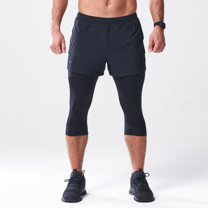 LAB360° 2-in-1 Legging Shorts - Black