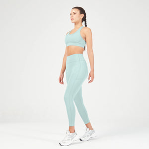 Essential Mid Impact Muscle Back Bra - Grey Mist