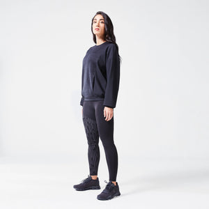 Code Ribbed Sweatshirt - Black Marl