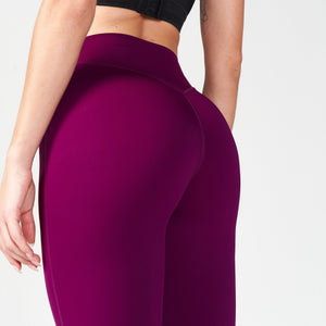 Core V-Cropped Leggings - Dark Purple