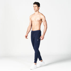 Statement Ribbed Joggers Reimagined - Navy