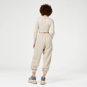 Retrograde Criss Cross Tie Joggers - Silver Lining