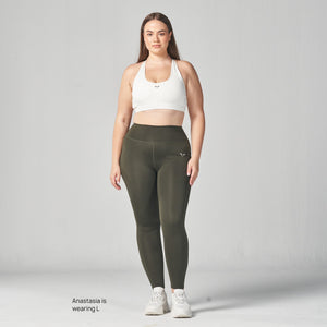 Essential High Waisted Leggings 27"  - Khaki