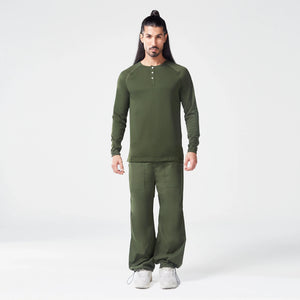 Code Urban Henley Tee - Kombu Green