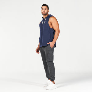 Golden Era New School Hooded Tank - Navy Marl