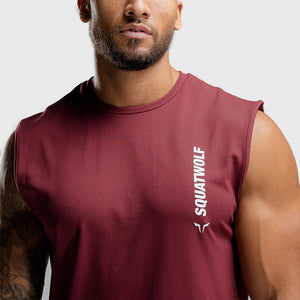 Warrior Cut-Off Tank - Maroon