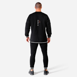 Hybrid Oversize Sweatshirt - Black