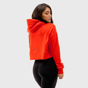 Vibe Crop Hoodie - Orange