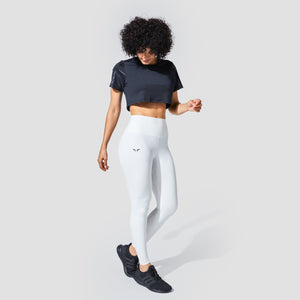 Graphic Wave Eyes Leggings - Star White