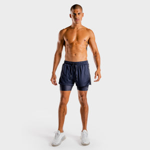 Hybrid 2-in-1 Shorts - Navy