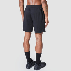 Graphic Wordmark Jogger Shorts - Black