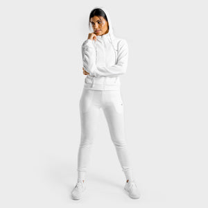 Luxe Zip Up - White