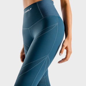 Wolf Leggings - Peacock
