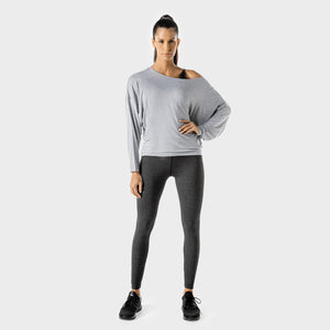 Women's Fitness - Batwing Top - Grey Marl