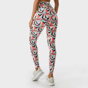 LAB360° Printed Leggings - Pastel Turquoise Print