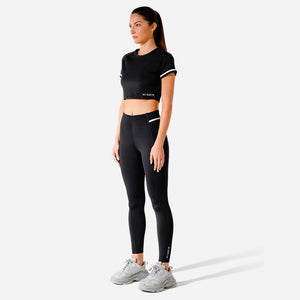 Hybrid Crop Top - Black