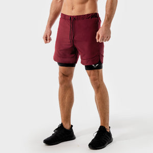 LIMITLESS 2-IN-1 SHORTS - MAROON