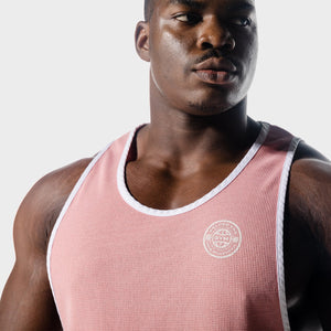 Golden Era Waffle Tank - Flamingo Pink