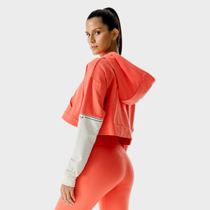 LAB360° Crop Hoodie - Hot Coral