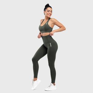 Warrior High-Waisted Leggings - Olive