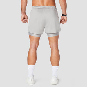 Hybrid Performance 2-in-1 Shorts - Light Grey