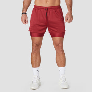 Hybrid Performance 2-in-1 Shorts - Maroon