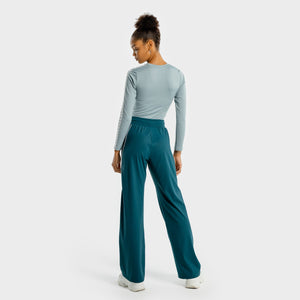 Noor Wide Leg Pants - Teal