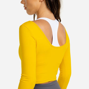 Warrior Crop Tee - Yellow