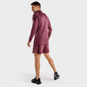 Wolf Running Top - Burgundy