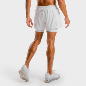 Hybrid 2-in-1 Shorts - White