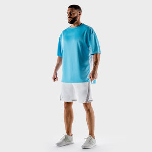 Hybrid Oversize Tee - Blue