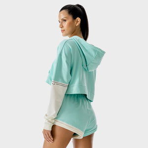 LAB360° Crop Hoodie - Pastel Turquoise