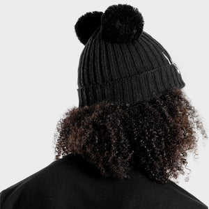 Rebel Pom Pom Beanie - Onyx