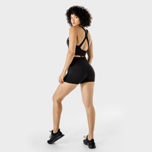 Women's Fitness - Tie Shorts - Black