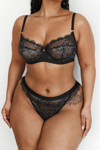 Desire Balcony Bra (Set) - Black