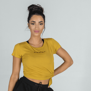 She-Wolf Crop Top - Mustard