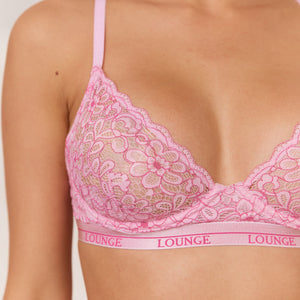 Two-tone Balcony Bra - Pink