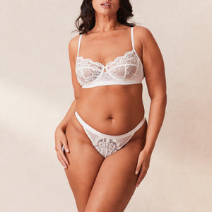 Blossom Balcony Bra  - White