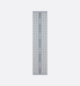 Dior Cannage Scarf • Light Blue and White Cashmere and Virgin Wool