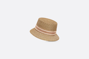 D-Bobby Small Brim Hat • Natural Straw with Rose Des Vents and White Embroidered Band