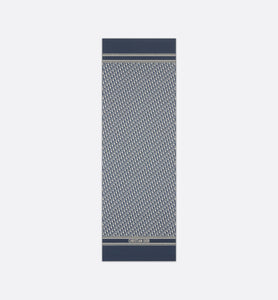 Dior Oblique Stole • Navy Blue Silk Twill