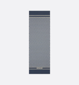 Dior Oblique Stole • Navy Blue Silk Twill