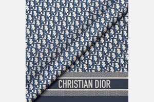 Dior Oblique Stole • Navy Blue Silk Twill